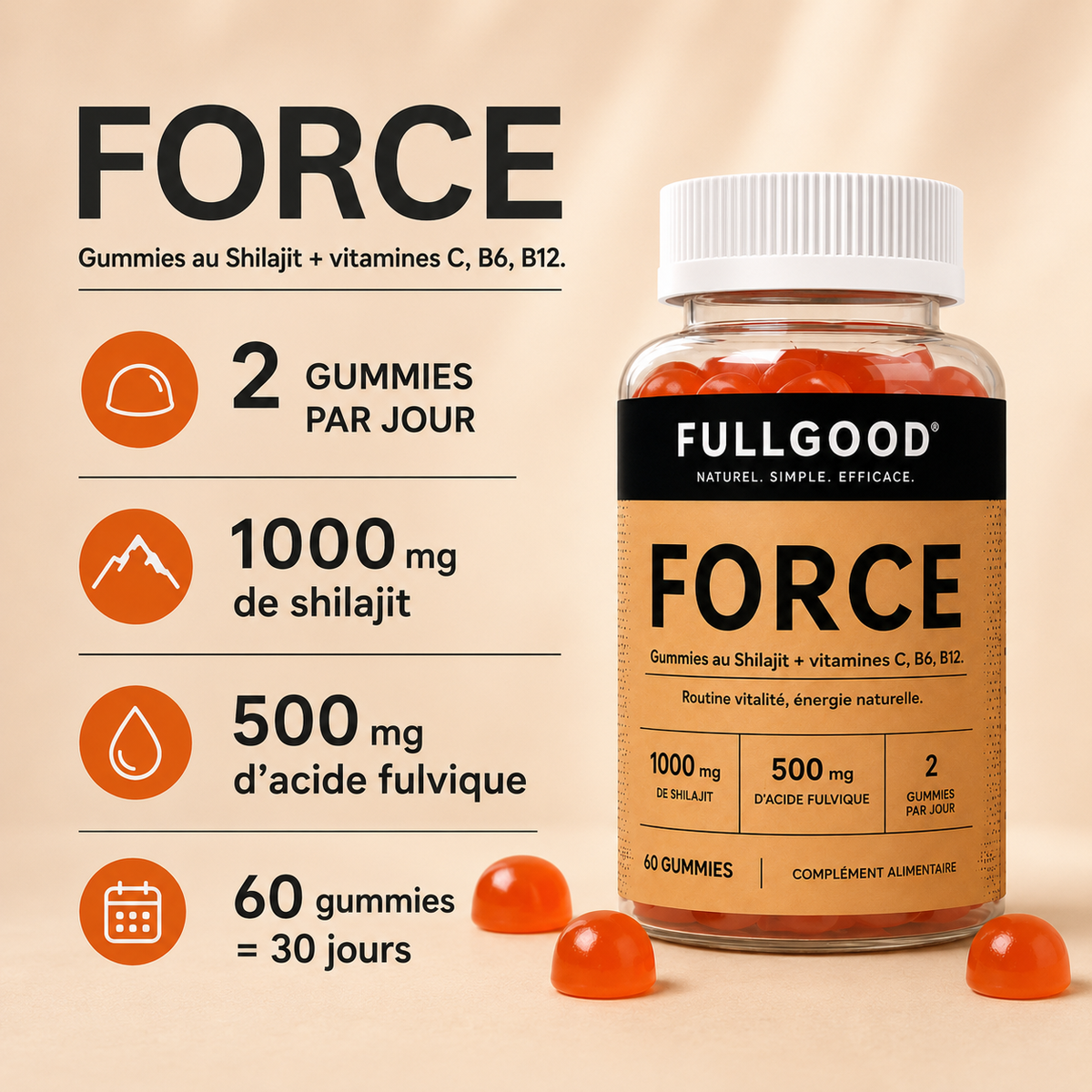 FORCE — Gummies Shilajit Premium 1000mg