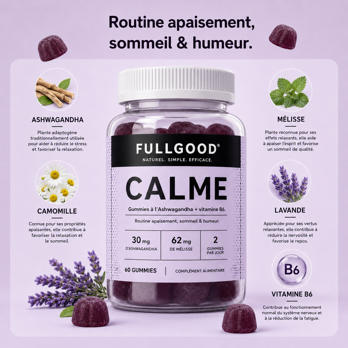 CALME -Gummies Ashwagandha + Vitamin B6