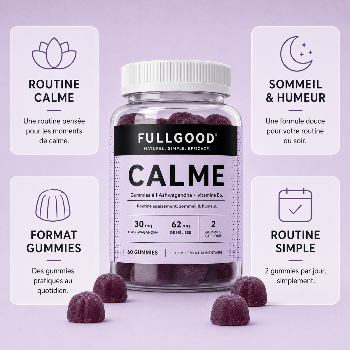 CALME -Gummies Ashwagandha + Vitamin B6