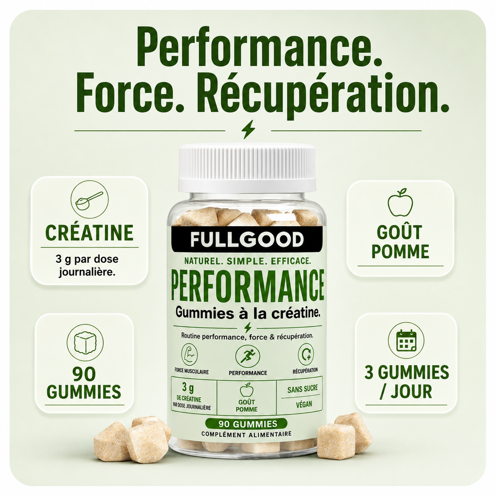 PERFORMANCE — Gummies Créatine Monohydrate  GOUT POMME