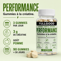 PERFORMANCE — Gummies Créatine Monohydrate  GOUT POMME