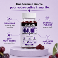 IMMUNITÉ — Gummies Sureau Noir + Vitamine C + Zinc