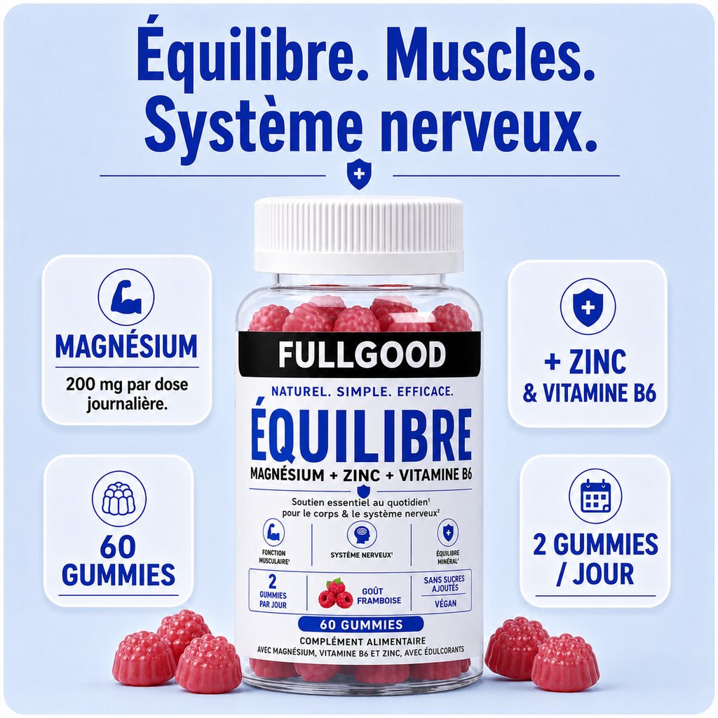 ÉQUILIBRE — Gummies Magnésium + Zinc + Vitamine B6