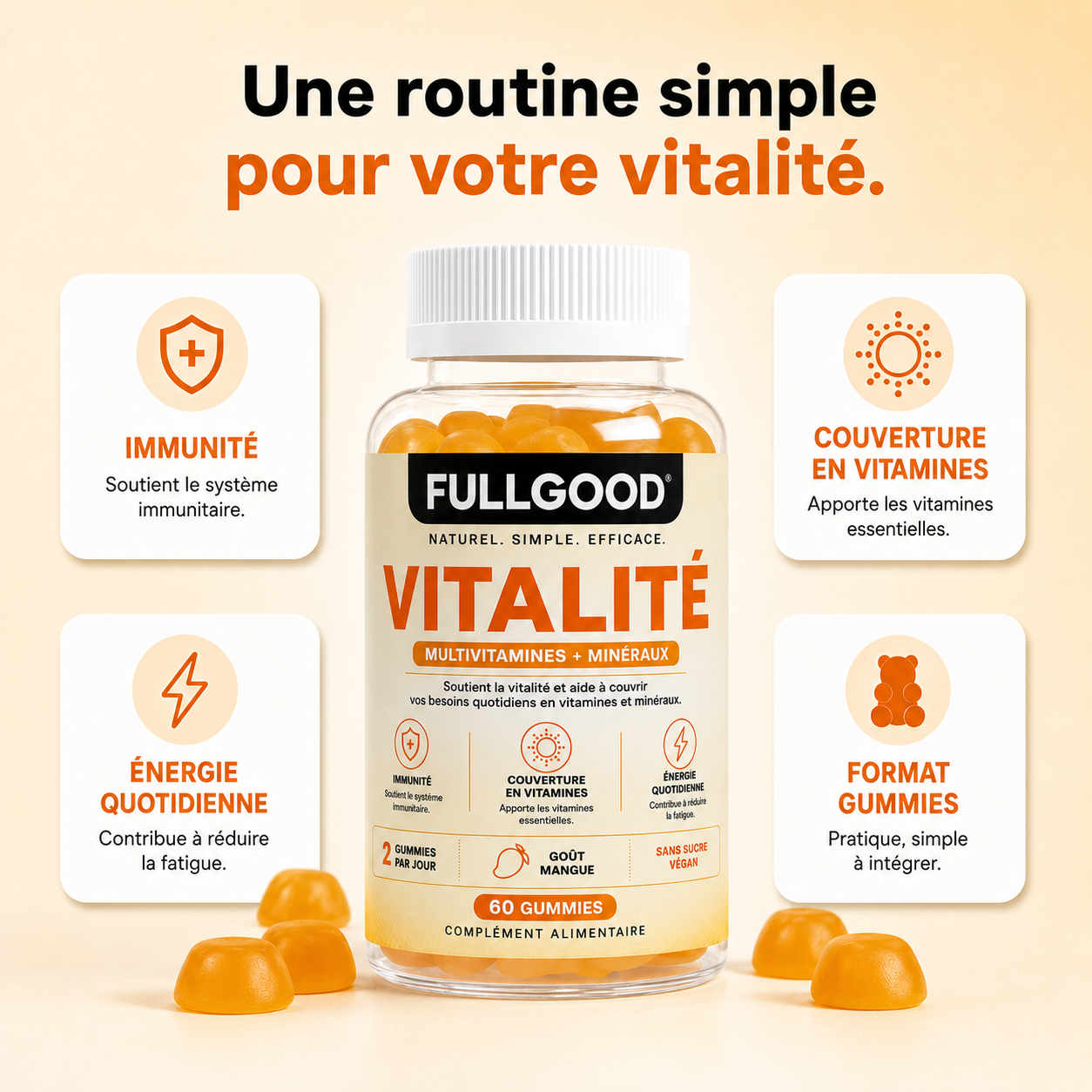 VITALITÉ — Gummies Multivitamines + Minéraux